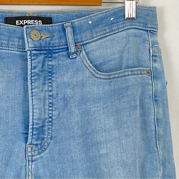 Express Light Blue Women’s High Rise Ankle Legging Skinny Jeans Size 10 Regular - Picture 6 of 15